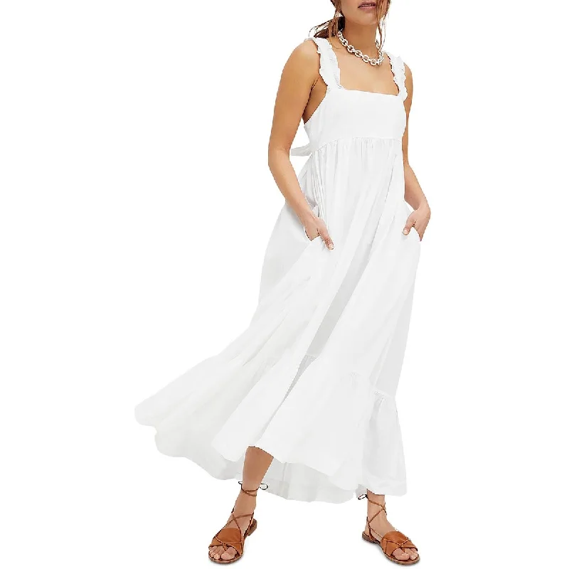 Free People Womens Long Flowey Midi Dress Fashionable Pencil Midi Dress