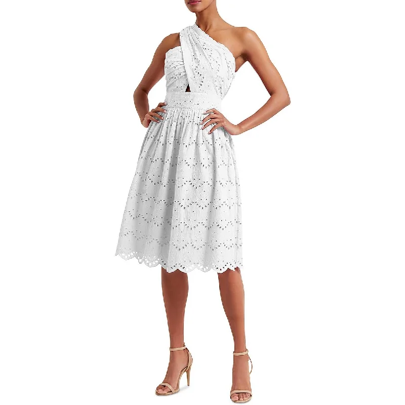 French Connection Womens Appelona One Shoulder Cut-Out Midi Dress Comfortable Geometric Print Midi Dress French Connection Womens Appelona One Shoulder Cut-Out Midi Dress Comfortable Geometric Print Midi Dress