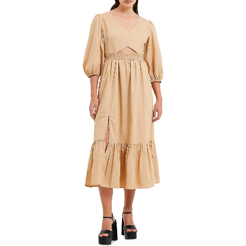 French Connection Womens Rhodes Daytime Keyhole Midi Dress Trendy Fit-and-Flare Midi Dress French Connection Womens Rhodes Daytime Keyhole Midi Dress Trendy Fit-and-Flare Midi Dress