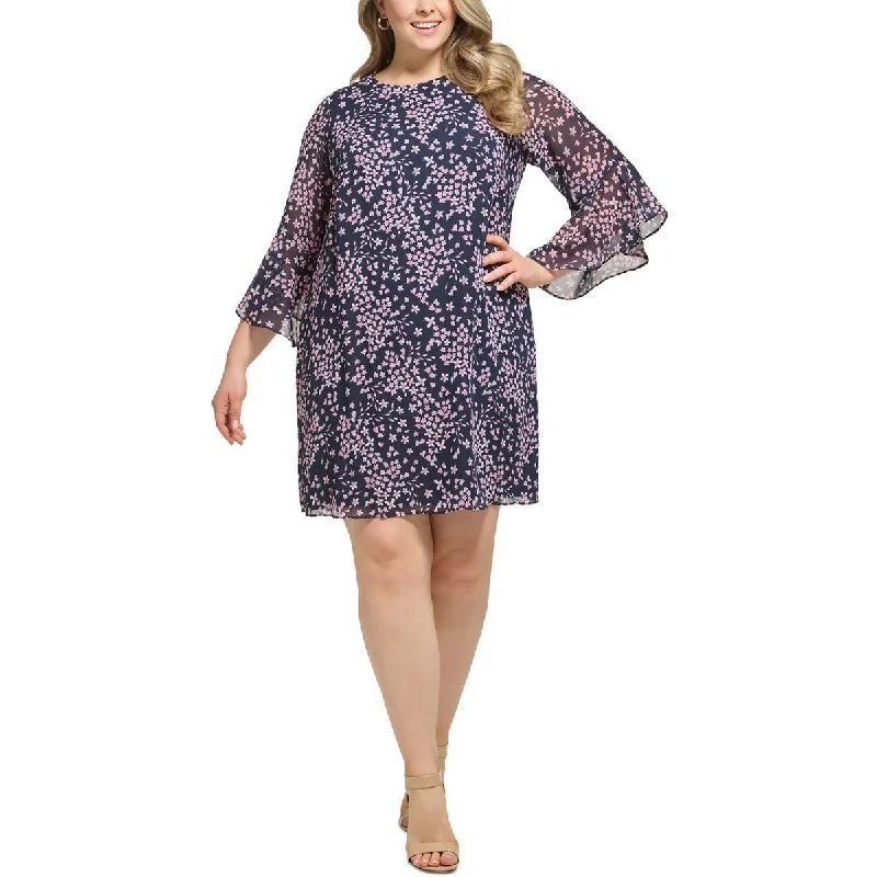 Jessica Howard Womens Petites Floral Knee-Length Midi Dress Comfortable Deep V Midi Dress Jessica Howard Womens Petites Floral Knee-Length Midi Dress Comfortable Deep V Midi Dress