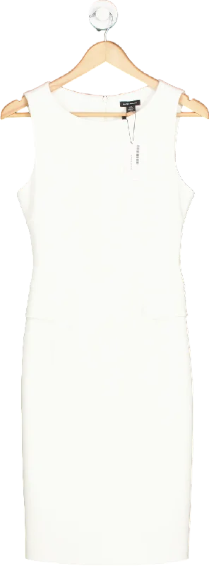 Karen Millen White The Founder Compact Stretch Button Detail Woven Midi Dress UK 6 Elegant Puff Sleeve Midi Dress Karen Millen White The Founder Compact Stretch Button Detail Woven Midi Dress UK 6 Elegant Puff Sleeve Midi Dress