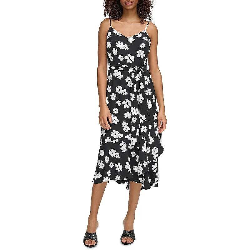 Karl Lagerfeld Paris Womens Crepe Floral Midi Dress Stylish Pleated Skirt Midi Dress Karl Lagerfeld Paris Womens Crepe Floral Midi Dress Stylish Pleated Skirt Midi Dress