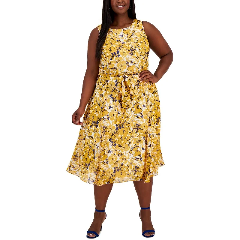 Kasper Womens Plus Floral Belted Midi Dress Fashionable Floral Embroidery Midi Dress Kasper Womens Plus Floral Belted Midi Dress Fashionable Floral Embroidery Midi Dress