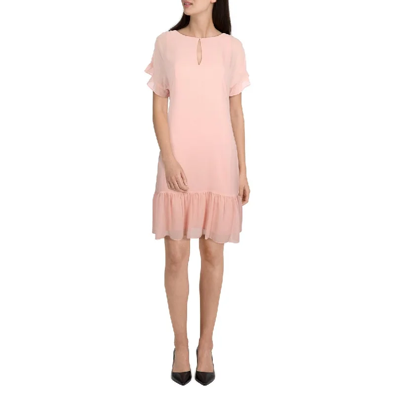Lauren Ralph Lauren Womens Keyhole Mini Midi Dress Elegant Pleated Detail Midi Dress Lauren Ralph Lauren Womens Keyhole Mini Midi Dress Elegant Pleated Detail Midi Dress