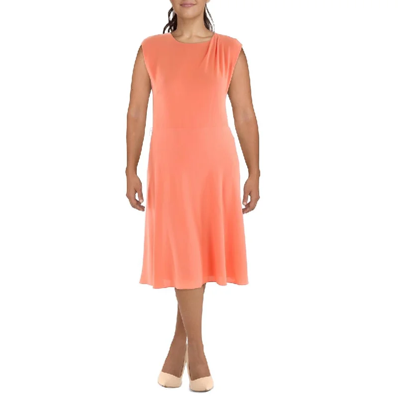 Lauren Ralph Lauren Womens Office Career Midi Dress Cozy Tie-Dye Midi Dress