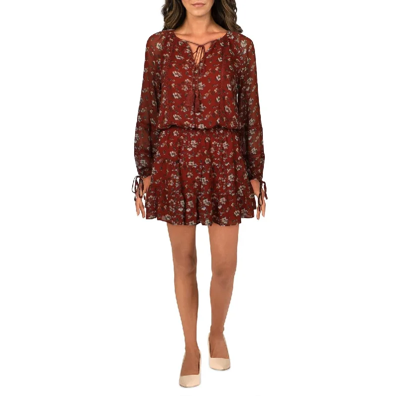 Lost + Wander Le Marais Women's Floral Print Blouson Tie Sleeve Mini Dress Trendy Bodycon Mini Dress Lost + Wander Le Marais Women's Floral Print Blouson Tie Sleeve Mini Dress Trendy Bodycon Mini Dress