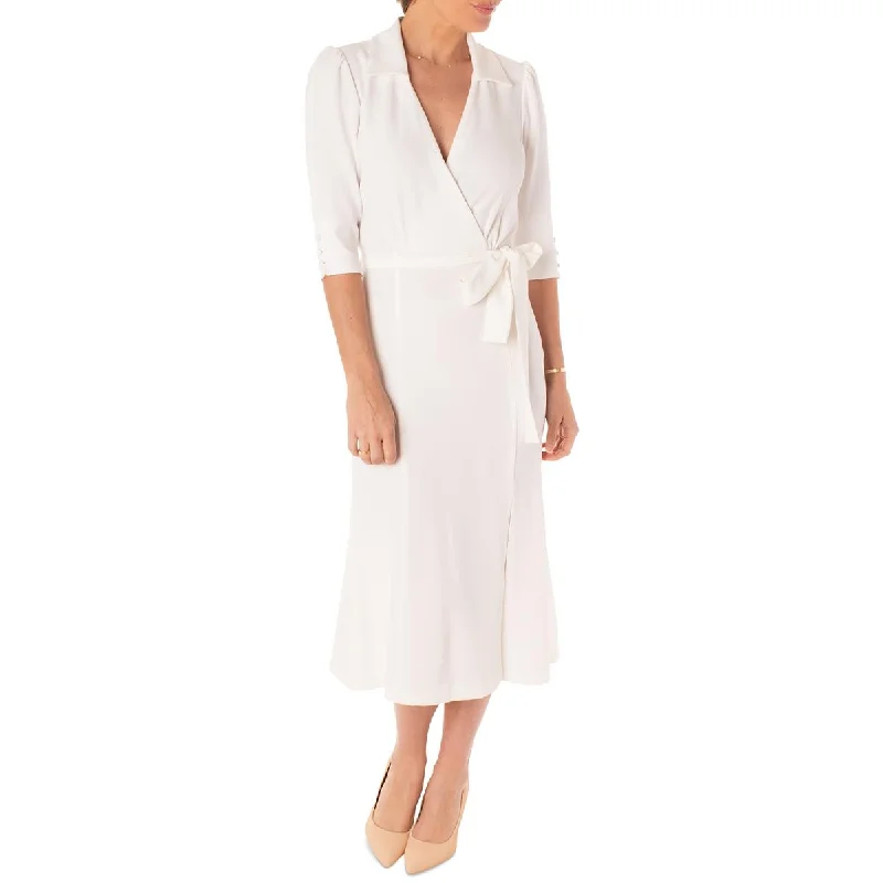 Maison Tara Womens  Midi Dress Fashionable Off-Shoulder Dress Midi