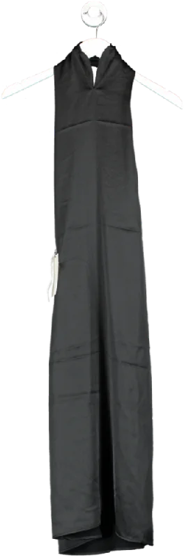 NA-KD Black X Josephine Hj Twisted Front Satin Midi Dress UK 6 Stylish Satin Midi Dress NA-KD Black X Josephine Hj Twisted Front Satin Midi Dress UK 6 Stylish Satin Midi Dress