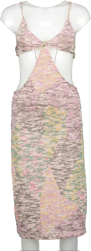 New Girl Order Multicoloured Cut Out Midi Dress UK 10 Comfortable Geometric Print Midi Dress New Girl Order Multicoloured Cut Out Midi Dress UK 10 Comfortable Geometric Print Midi Dress
