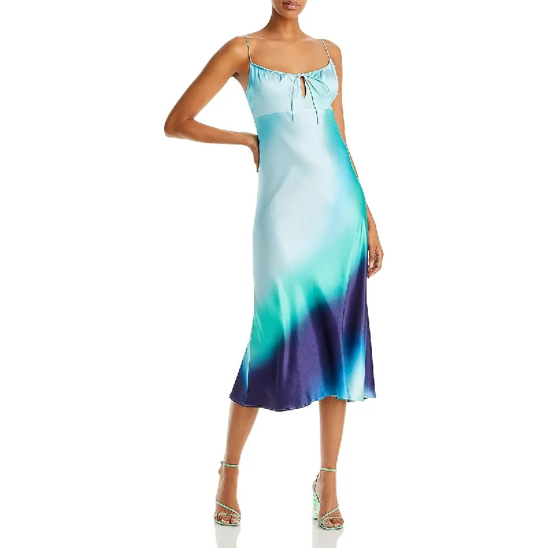 Rails Womens Laramie Keyhole Ombre Midi Dress Fashionable Floral Embroidery Midi Dress