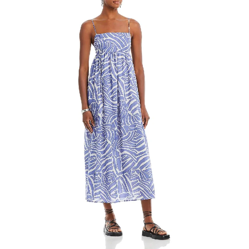 Rails Womens Lucille Cotton Printed Midi Dress Comfortable Short Sleeve Midi Dress