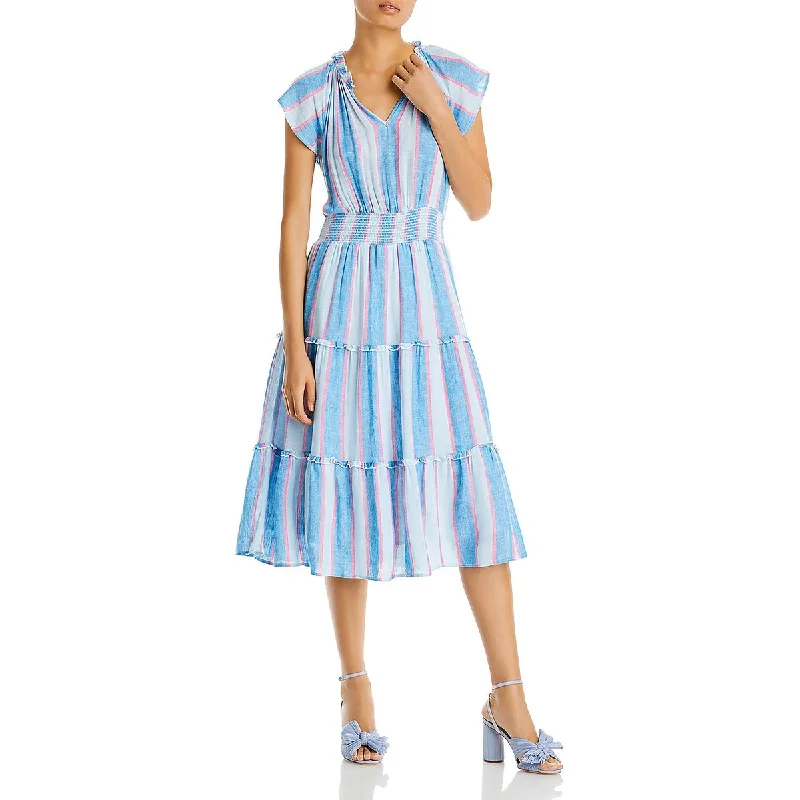 Rails Womens Smocked Cotton Midi Dress Fashionable A-Line Midi Dress