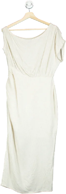 River Island Cream Midi Dress UK 6 Stylish Animal Print Midi Dress