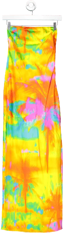 Ser.o.ya Multicoloured Cerith Silk Strapless Midi Dress UK XS Comfortable Floral Print Midi Dress Ser.o.ya Multicoloured Cerith Silk Strapless Midi Dress UK XS Comfortable Floral Print Midi Dress
