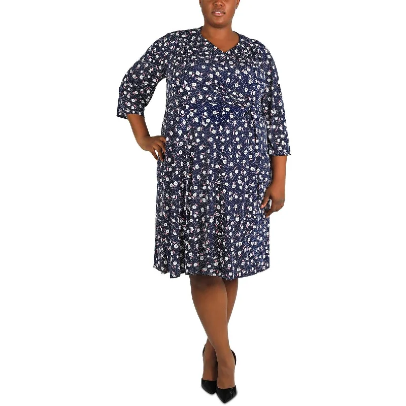 Signature By Robbie Bee Womens Plus Keyhole Wrap Midi Dress Comfortable Floral Print Midi Dress Signature By Robbie Bee Womens Plus Keyhole Wrap Midi Dress Comfortable Floral Print Midi Dress