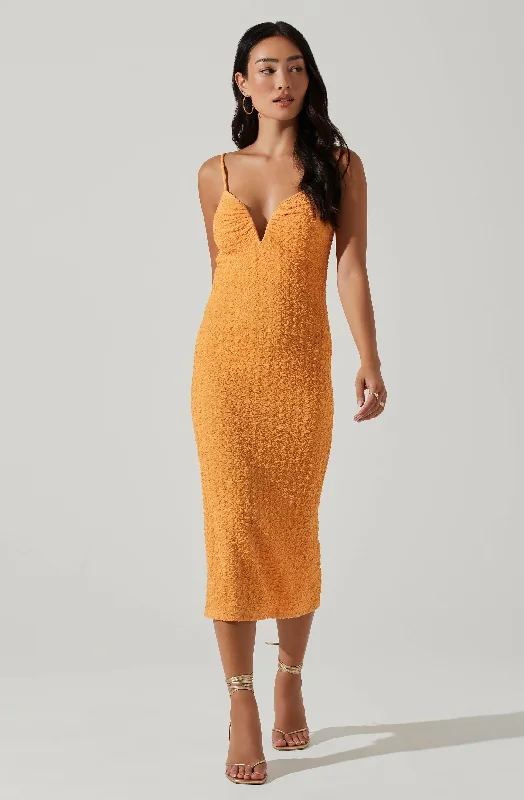 Signy Textured Midi Dress