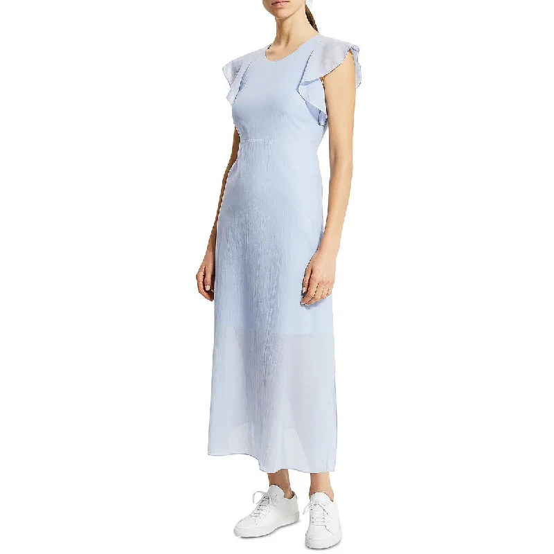 Theory Womens Cotton Calf Midi Dress Stylish Vintage Midi Dress