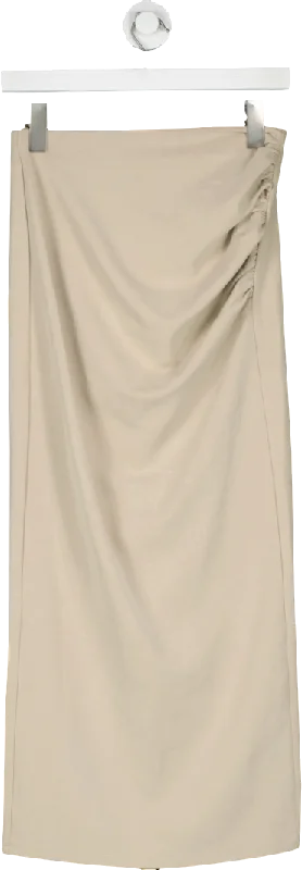 Urban Revivo Beige Strapless Bandeau Midi Dress UK 6 Elegant Pleated Sleeve Midi Dress Urban Revivo Beige Strapless Bandeau Midi Dress UK 6 Elegant Pleated Sleeve Midi Dress