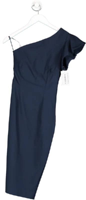 Vesper Blue Anamarie Navy Midi Dress UK 8 Elegant Velvet Midi Dress
