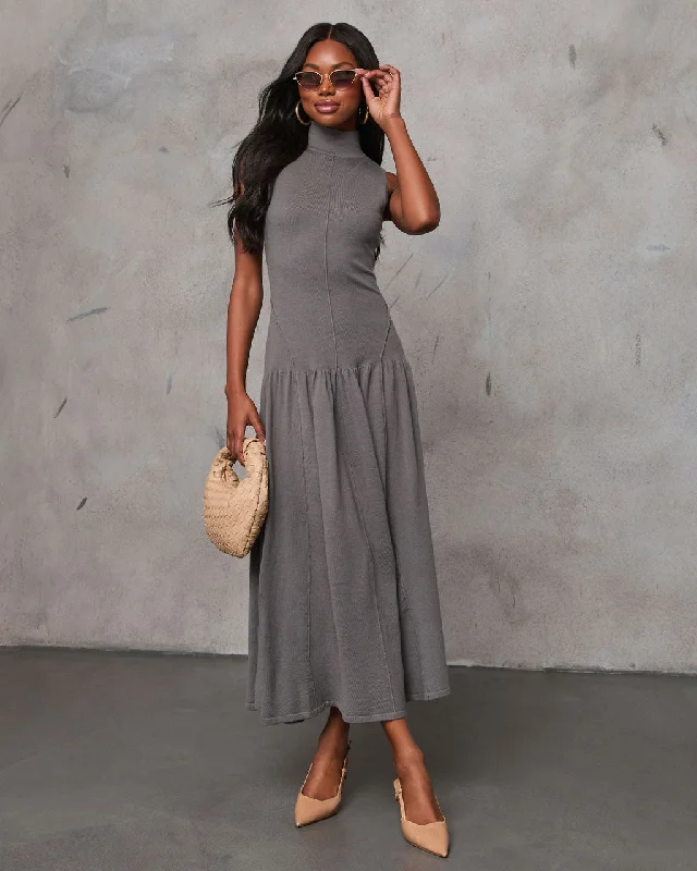 Anything For You Drop Waist Maxi Dress Trendy Maxi Dress with Lace