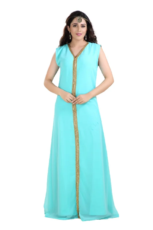 Arabian Maxi Dress Night Gown Fashionable Button-Down Maxi Dress