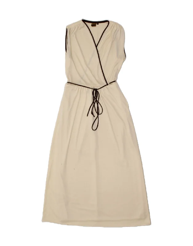 CANDA Womens Sleeveless Maxi Dress EU 40 Medium Beige Classic Tulle Maxi Dress