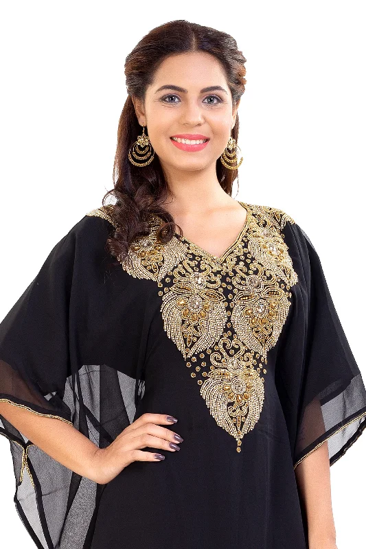 Embroidered Jellabiya Maxi Dress Chic Sleeveless Maxi Dress