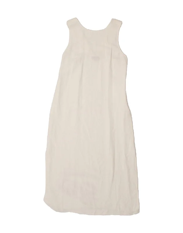 MASSIMO DUTTI Womens Sleeveless Maxi Dress EU 36 XS White Comfortable Ruffle Hem Maxi Dress MASSIMO DUTTI Womens Sleeveless Maxi Dress EU 36 XS White Comfortable Ruffle Hem Maxi Dress