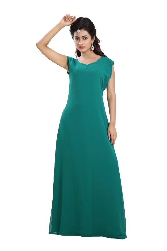 Maxi Dress For Daily Wear Night Gown Fashionable Faux Wrap Maxi Dress