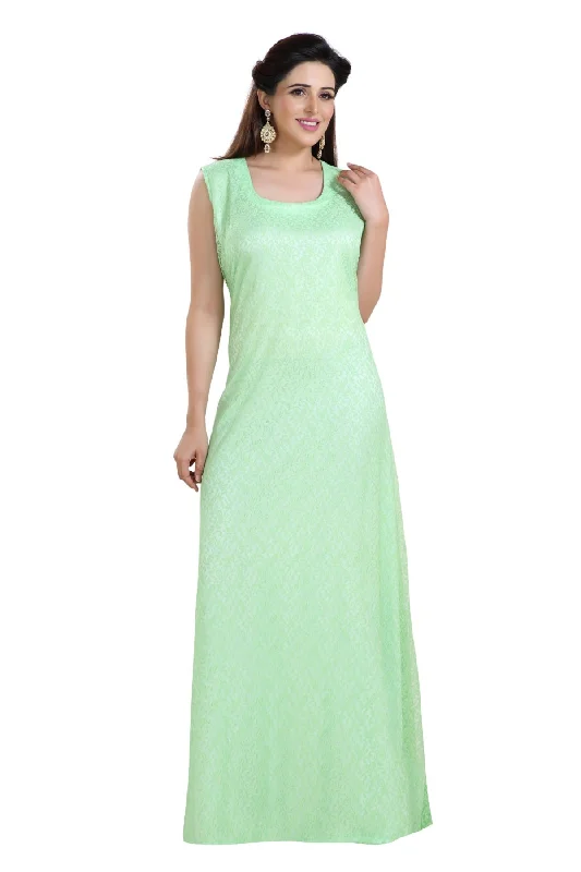Maxi Dress in Fluorescent Green Nightwear Stylish Empire Waist Maxi Dress