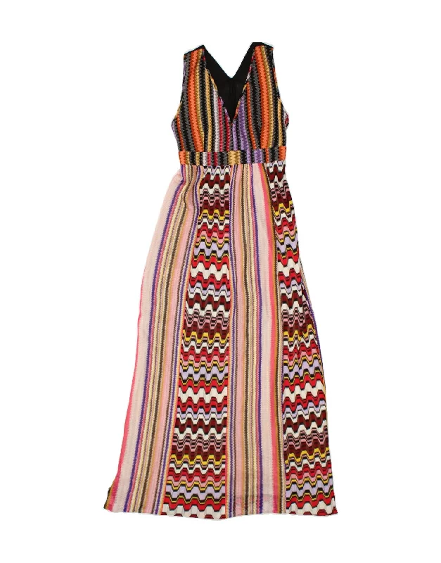 PINKO Womens Sleeveless Maxi Dress UK 12 Medium Multicoloured Patchwork Classic Tulle Maxi Dress PINKO Womens Sleeveless Maxi Dress UK 12 Medium Multicoloured Patchwork Classic Tulle Maxi Dress