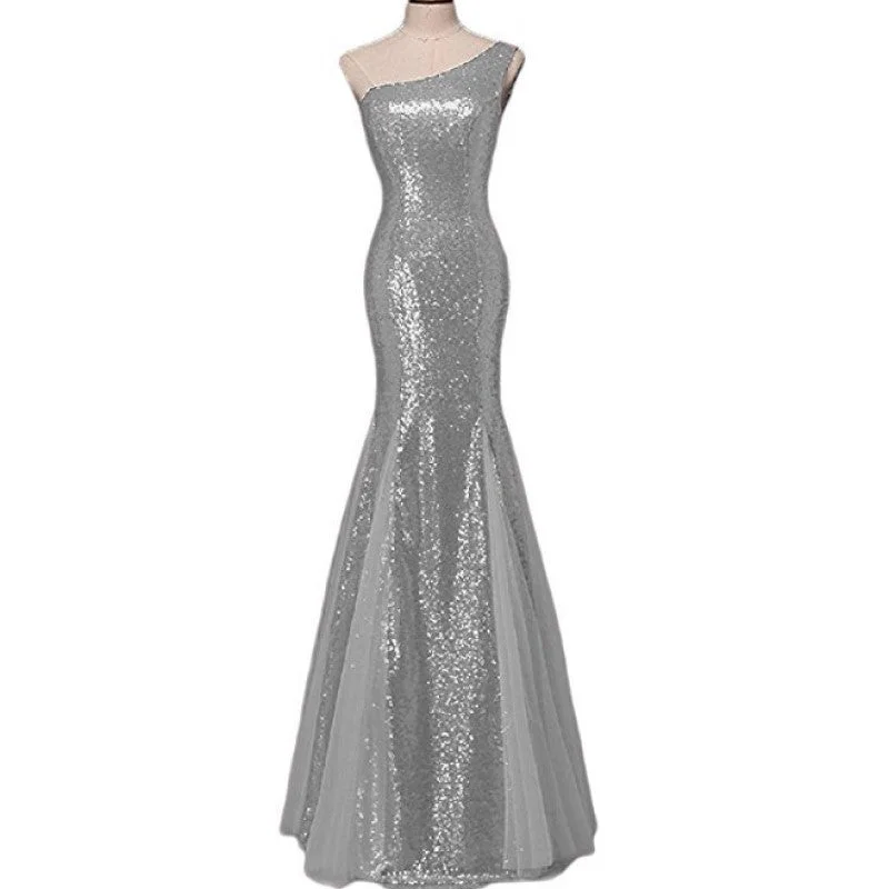 Silver One Shoulder