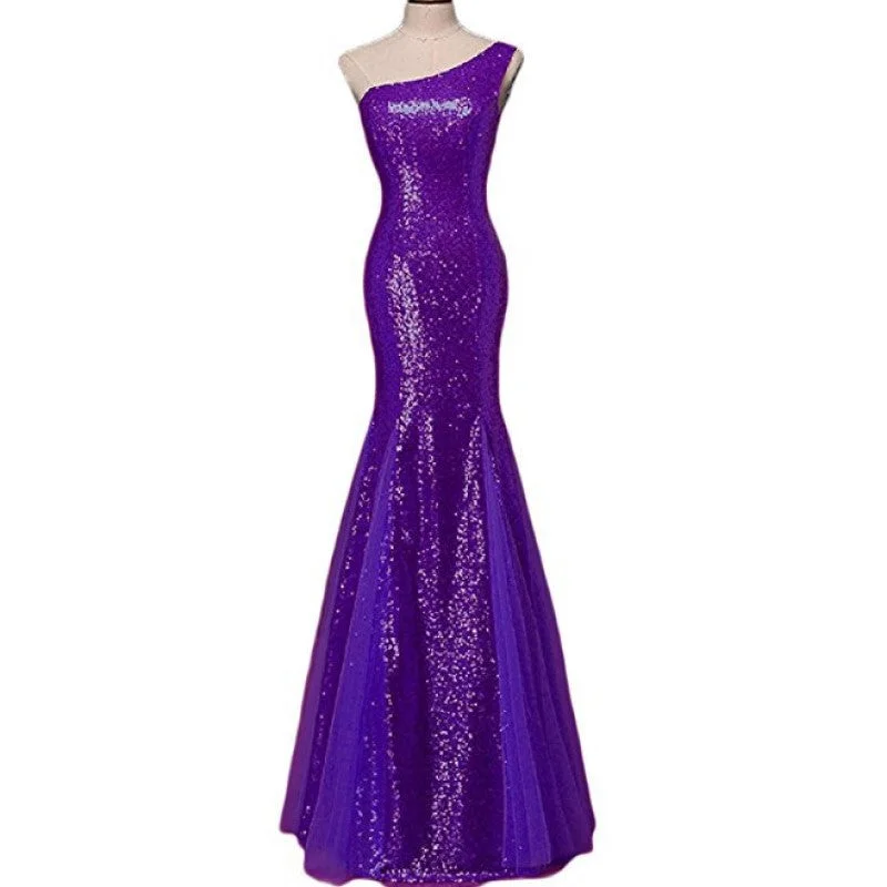 Purple One Shoulder