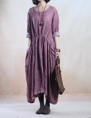 Violet linen dress long summer linen maxi dress spring caftan Cozy Cold-Shoulder Maxi Dress Violet linen dress long summer linen maxi dress spring caftan Cozy Cold-Shoulder Maxi Dress