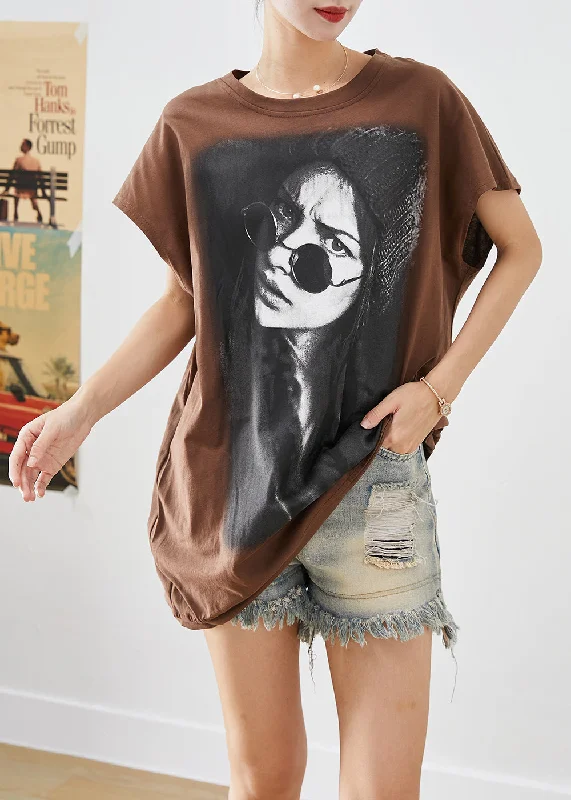 Women Coffee Oversized Print Cotton Maxi Dresses Summer Comfortable Satin Maxi Dress Women Coffee Oversized Print Cotton Maxi Dresses Summer Comfortable Satin Maxi Dress