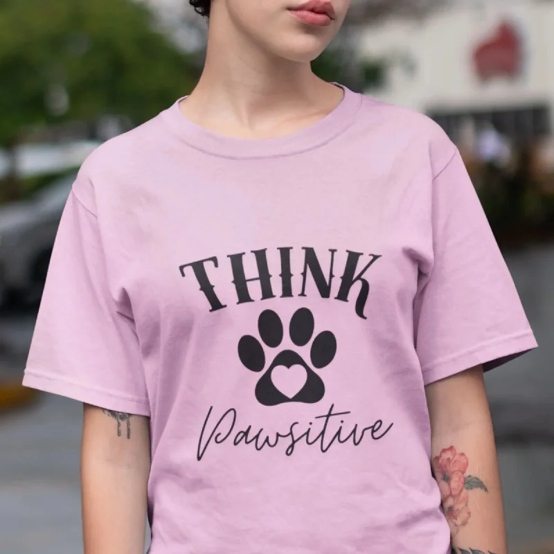 Think Pawsitive Round Neck Half Sleeve Classic T-Shirt