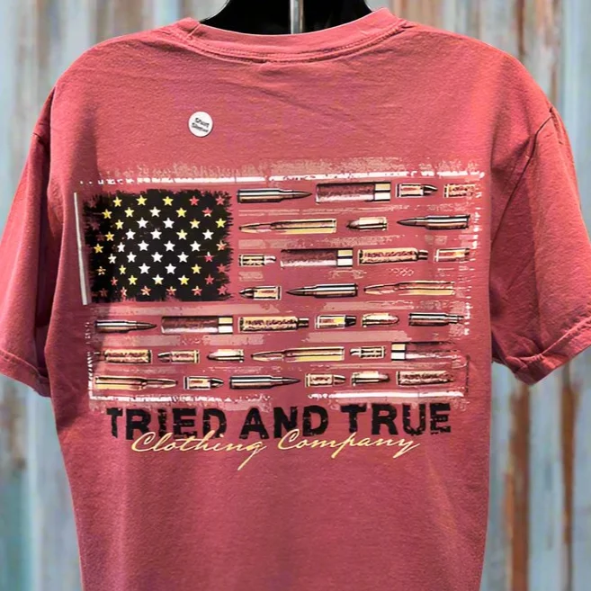 Tried & True American Made USA Flag Short Sleeve T-Shirt Mens or Womens