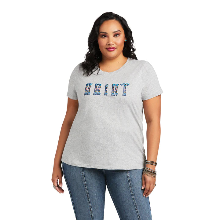 Ariat Womens R.E.A.L Kinship Tee Heather Grey