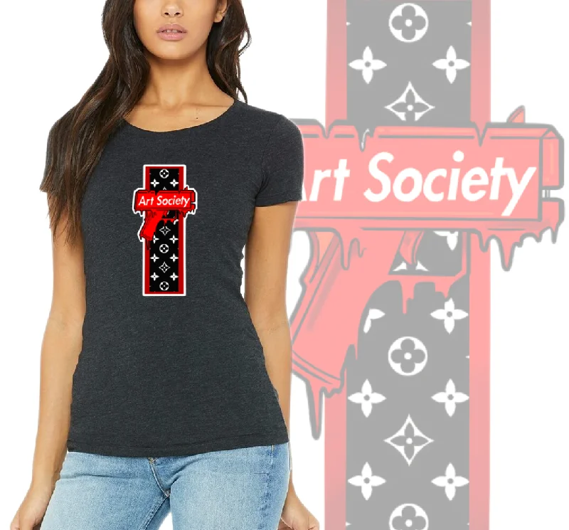 Art Society SUPER DRIP WOMENS TEE BLACK