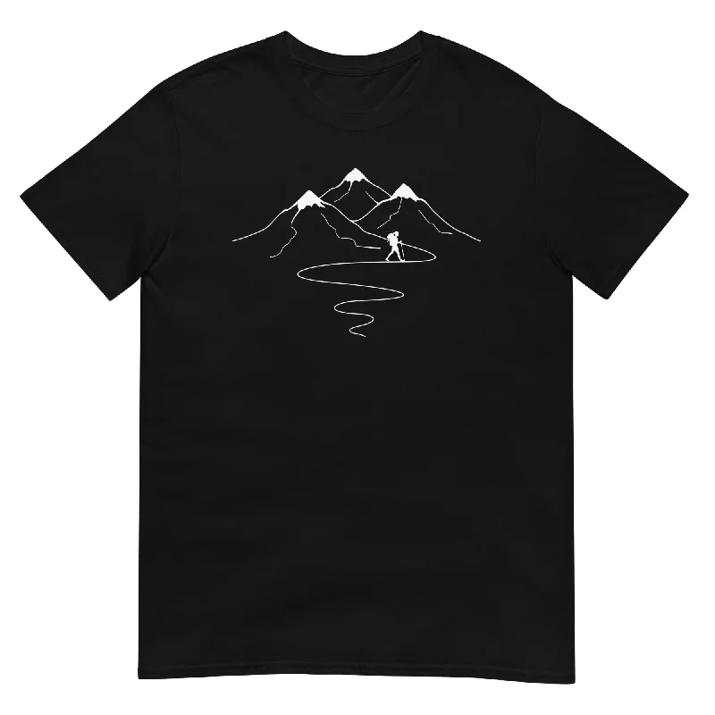 Berge Trail Kurves und Wandern - T-Shirt (Unisex)