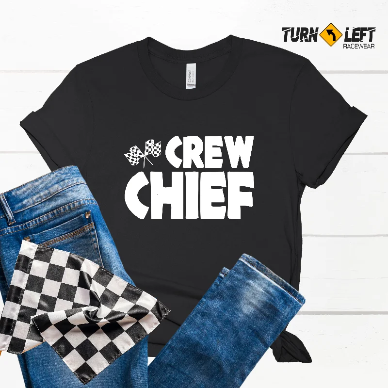 CREW CHIEF CHECKERED FLAG WOMEN T-SHIRT