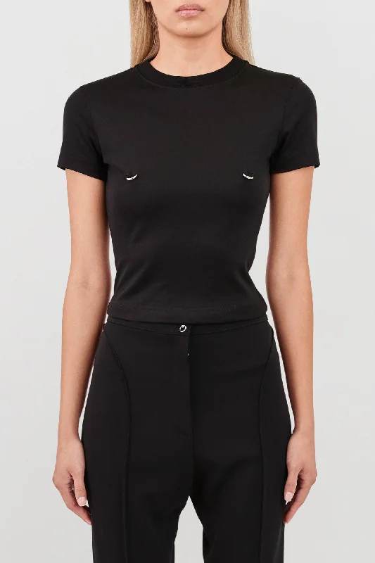 Mugler Pierced Cotton T-Shirt