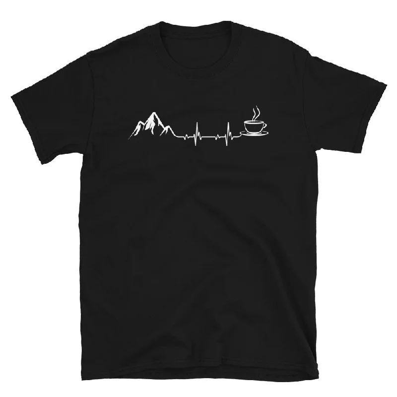 Herzschlag - Berge Und Kaffee - T-Shirt (Unisex)