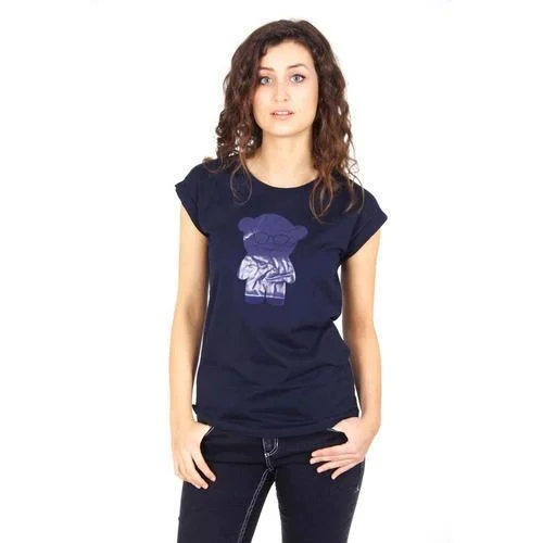 Blue 42 EUR - 6 US Emporio Armani ladies t-shirt short sleeve AGH76 CZ N5