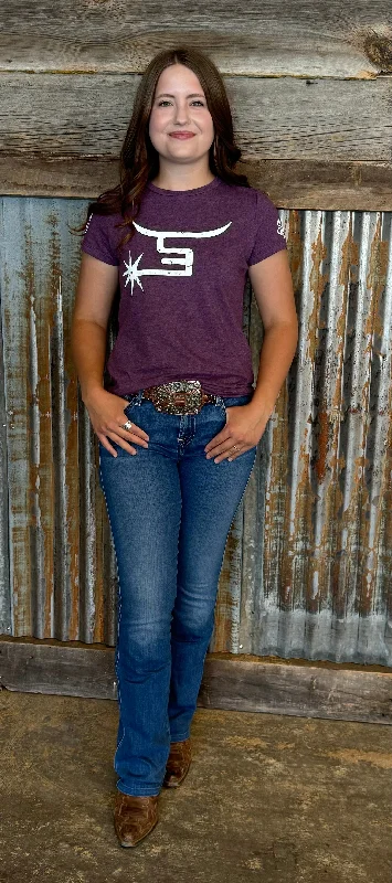 Ladies Purple Tee