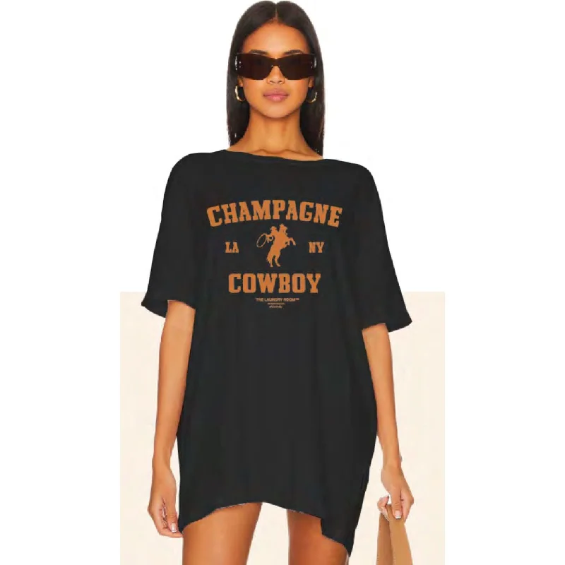 Laundry Room Champagne Cowboy Oversized Tee