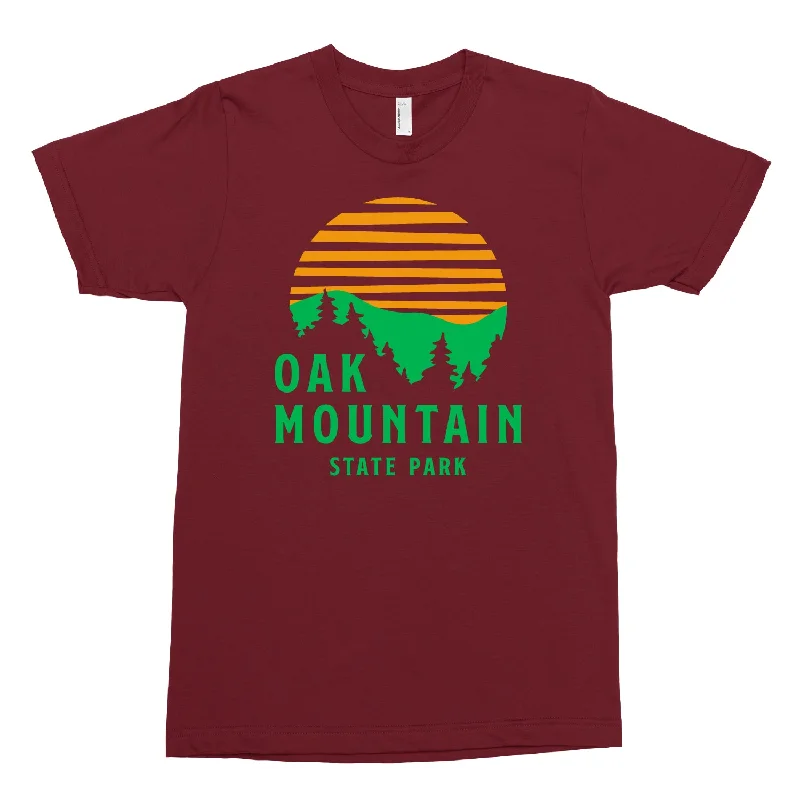 "Oak Mountain State Park Badge" Maroon Unisex T-Shirt