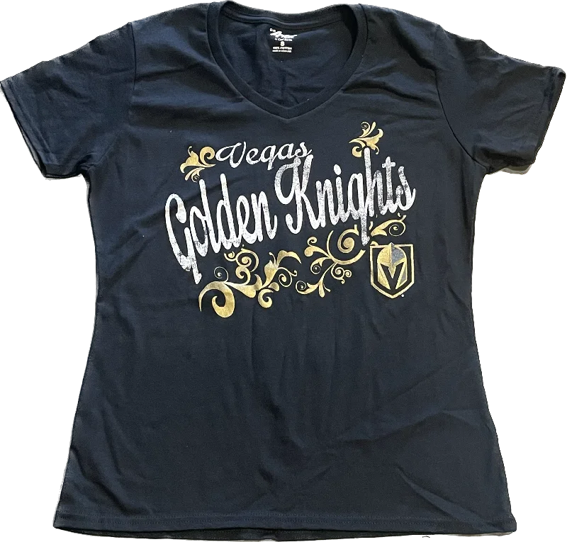 Vegas Golden Knights Womens Filigree V-Neck T-Shirt