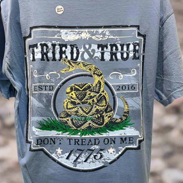 Tried & True Vintage Gadsden Don't Tread On Me Short Sleeve T-Shirt Mens or Womens