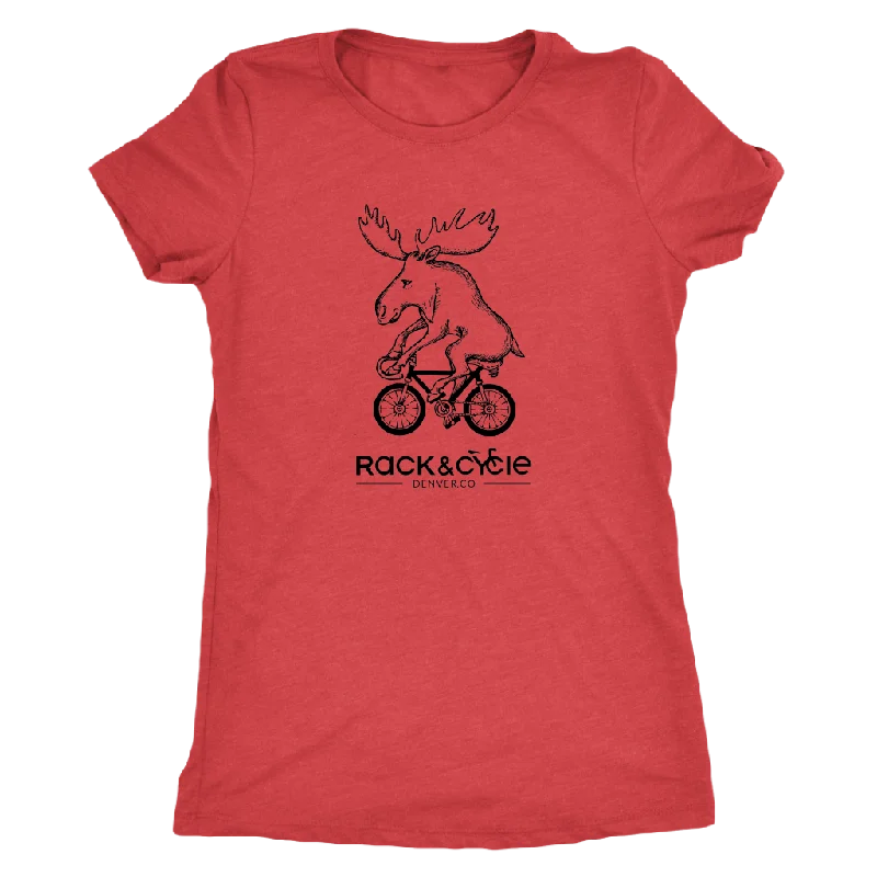 Women's Moose T-Shirt (black ink)